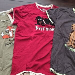 Lazy One Red, Gray, and Green Animal T-Shirts